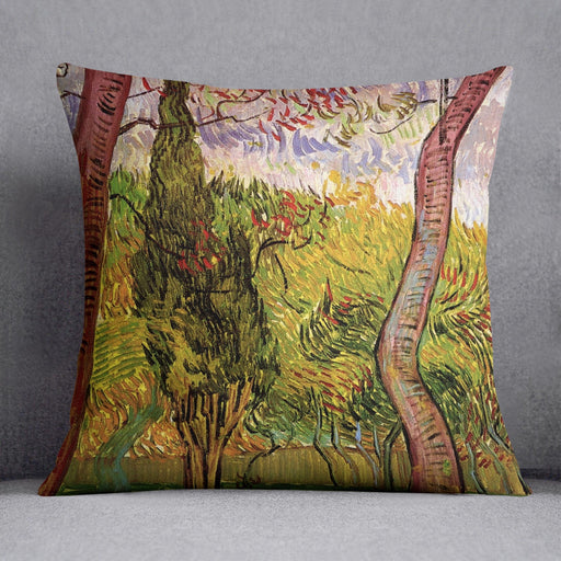 The Garden of Saint-Paul Hospital 2 by Van Gogh Cushion
