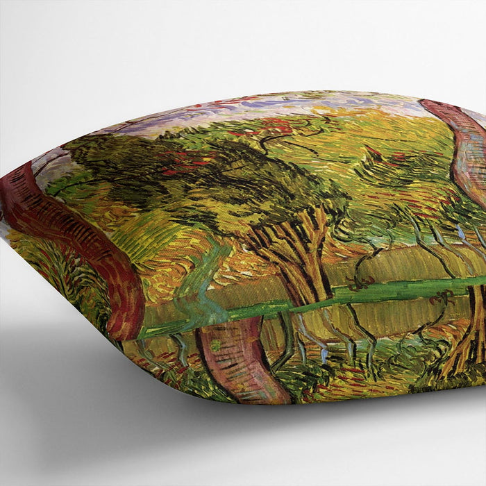 The Garden of Saint-Paul Hospital 2 by Van Gogh Cushion