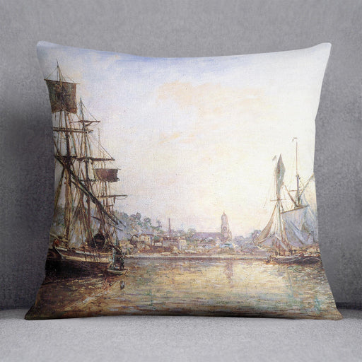 The Honfleur Port 2 by Monet Cushion