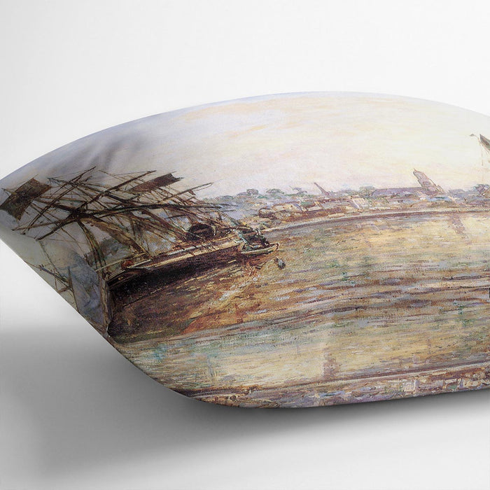 The Honfleur Port 2 by Monet Cushion