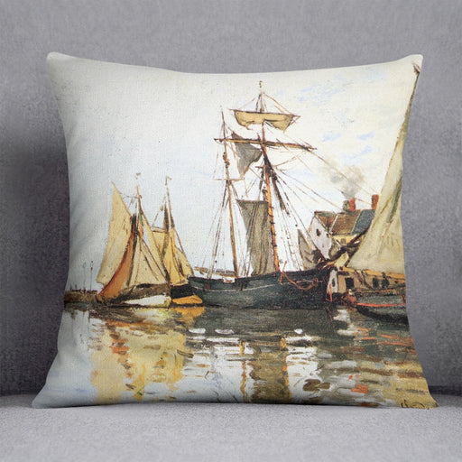 The Honfleur Port by Monet Cushion