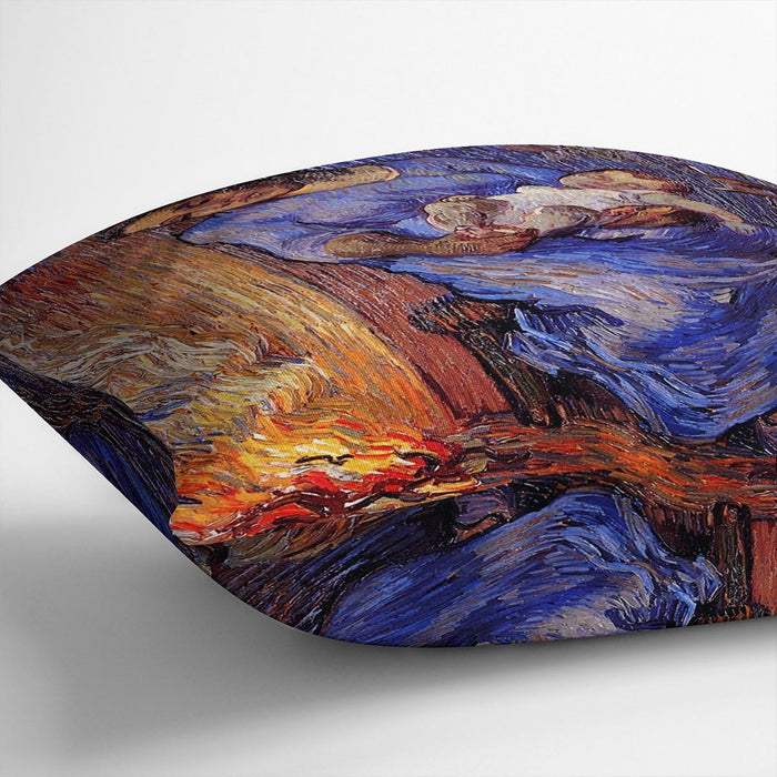 The Man is at Sea after Demont-Breton by Van Gogh Cushion