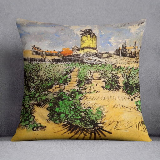 The Mill of Alphonse Daudet at Fontevielle by Van Gogh Cushion