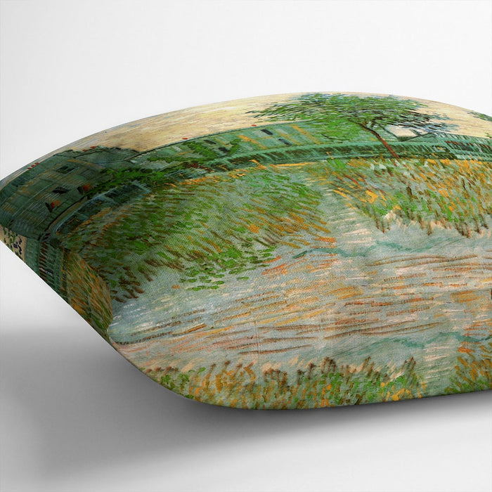 The Restaurant de la Sirene at Asnieres by Van Gogh Cushion