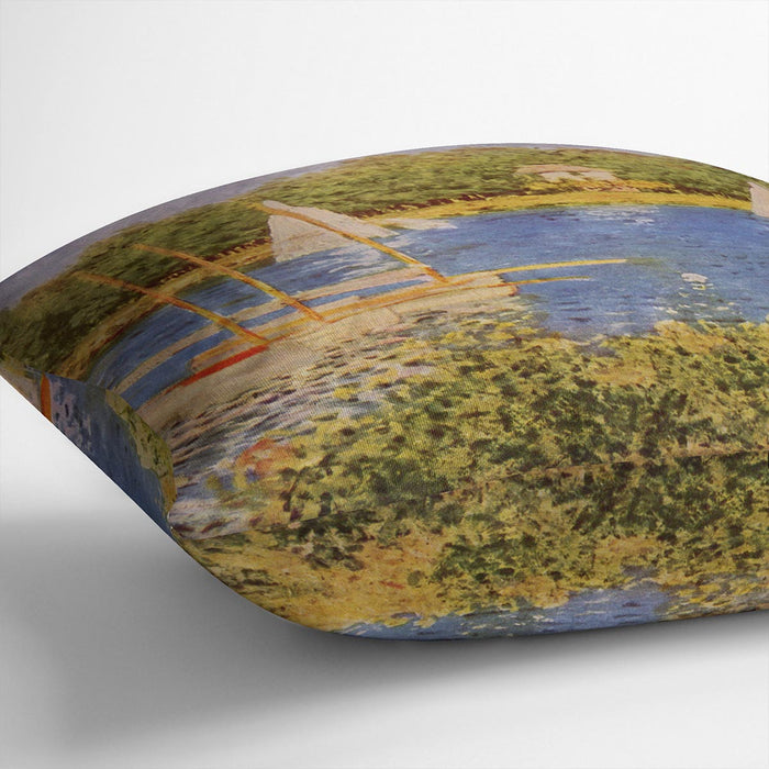 The Seine at Argenteuil Basin by Monet Cushion