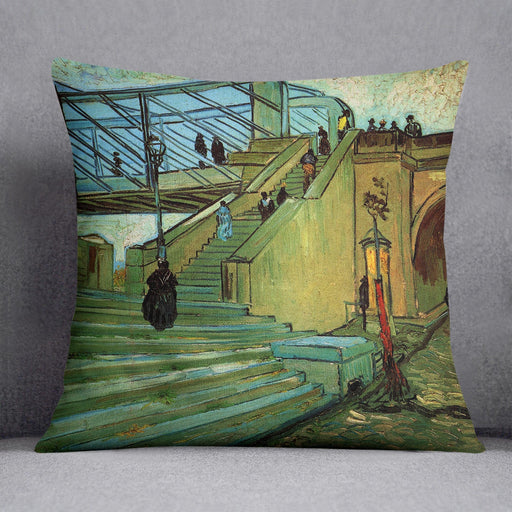 The Trinquetaille Bridge by Van Gogh Cushion