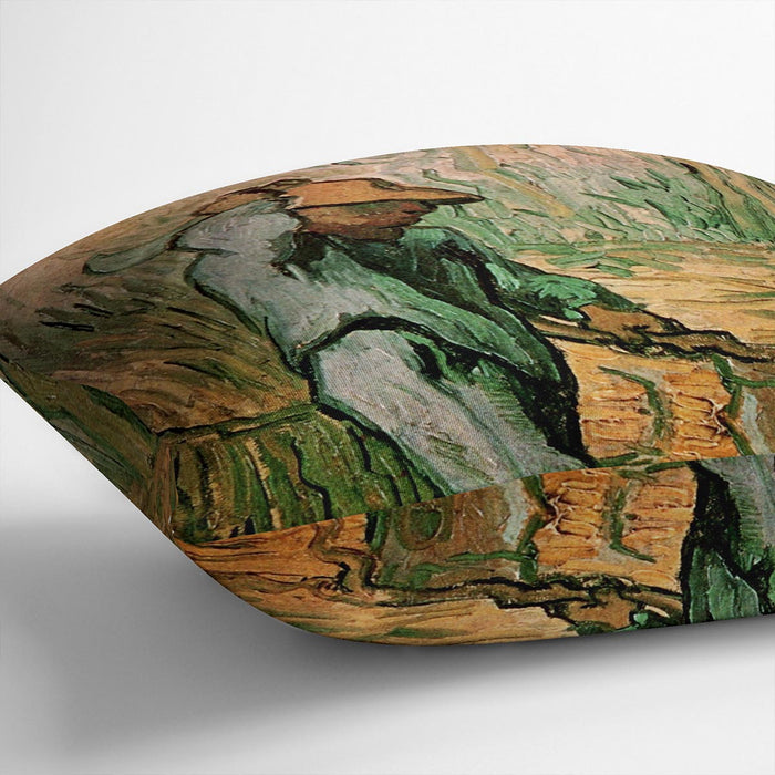 The Woodcutter after Millet by Van Gogh Cushion