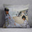 The beach at Trouville by Monet Cushion