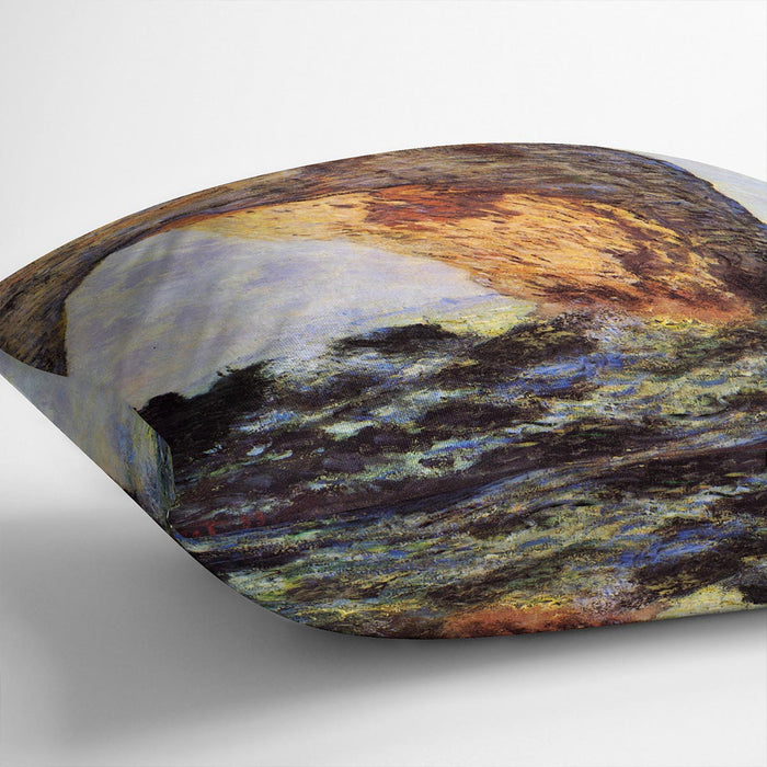 The cliff at Etretat by Monet Cushion