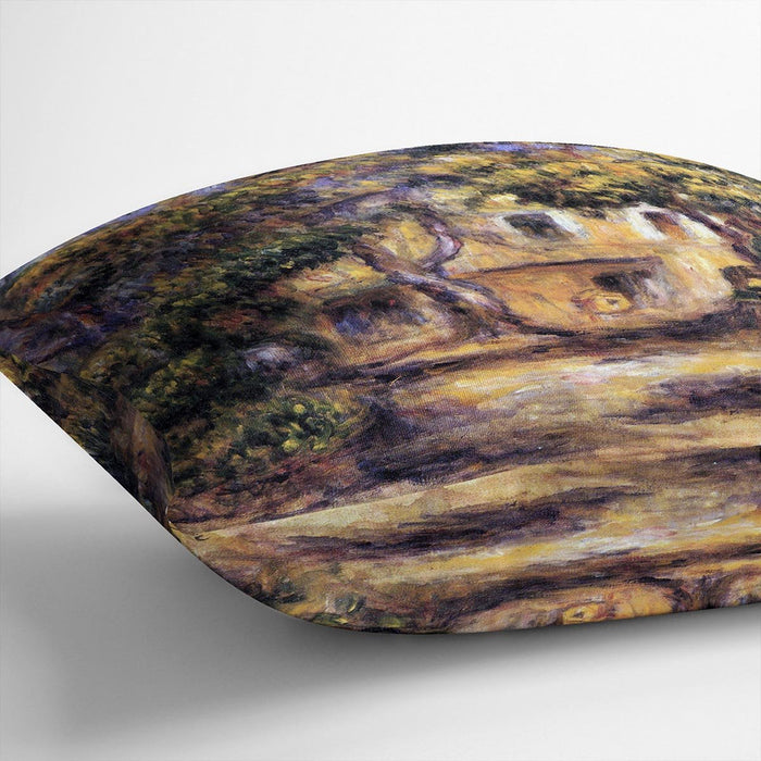 The farm at Les Collettes by Renoir Cushion