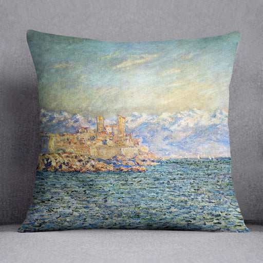 The old Fort in Antibes by Monet Cushion