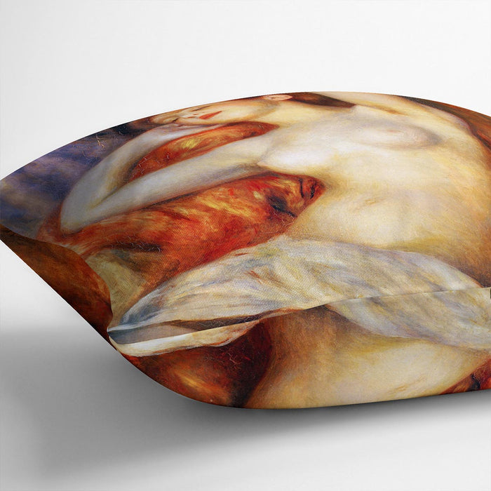 The sleeping by Renoir Cushion