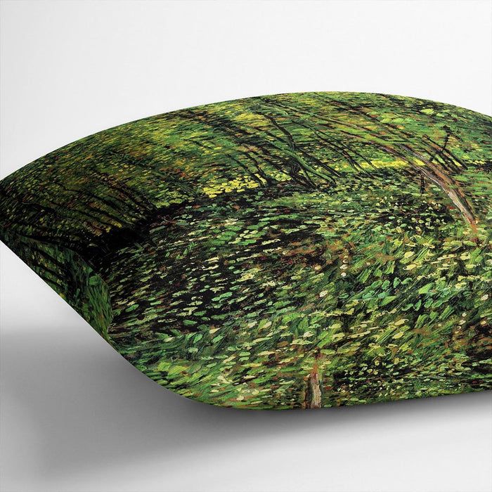 Trees and Undergrowth 2 by Van Gogh Cushion