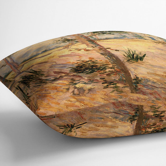 Trees in a Field on a Sunny Day by Van Gogh Cushion