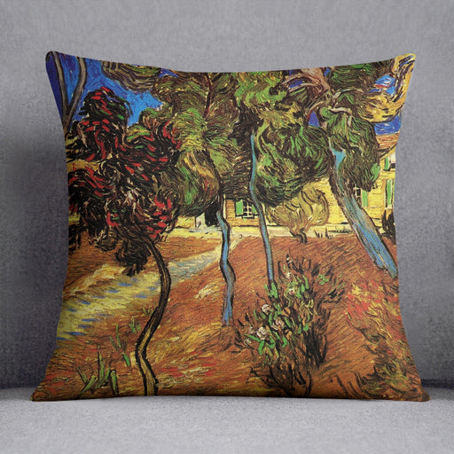 Trees in the Garden of Saint-Paul Hospital 2 by Van Gogh Cushion