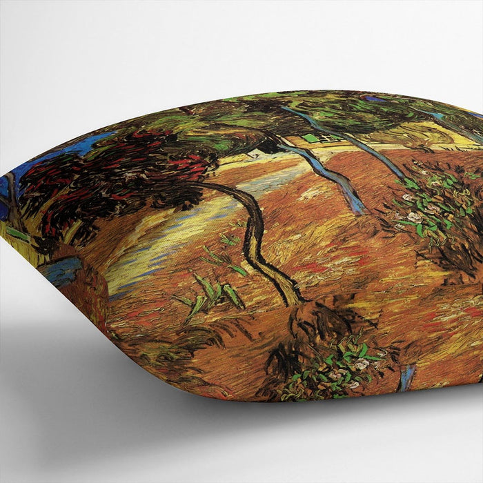 Trees in the Garden of Saint-Paul Hospital 2 by Van Gogh Cushion