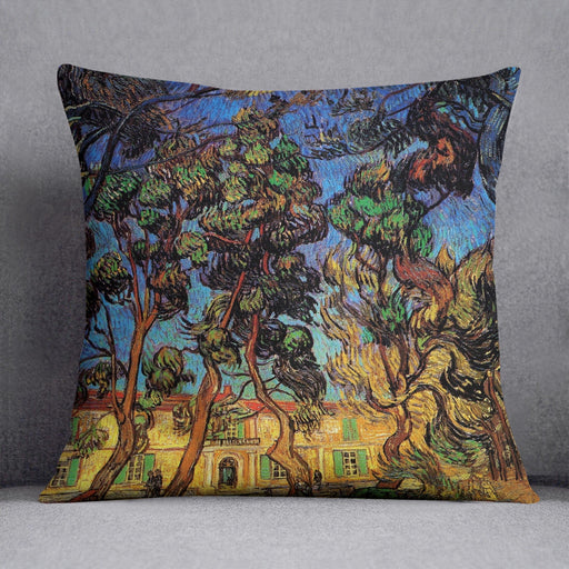 Trees in the Garden of Saint-Paul Hospital by Van Gogh Cushion