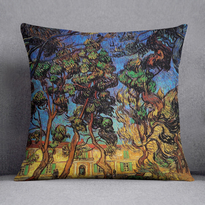 Trees in the Garden of Saint-Paul Hospital by Van Gogh Cushion