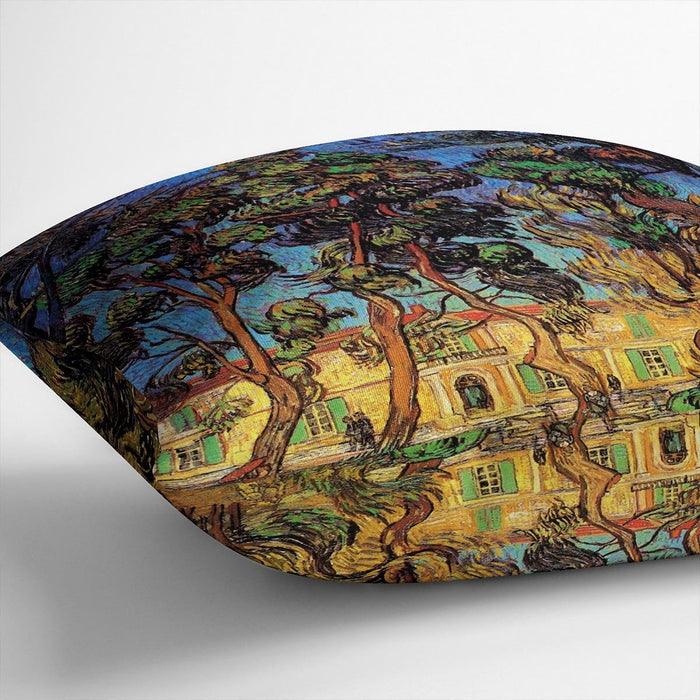 Trees in the Garden of Saint-Paul Hospital by Van Gogh Cushion