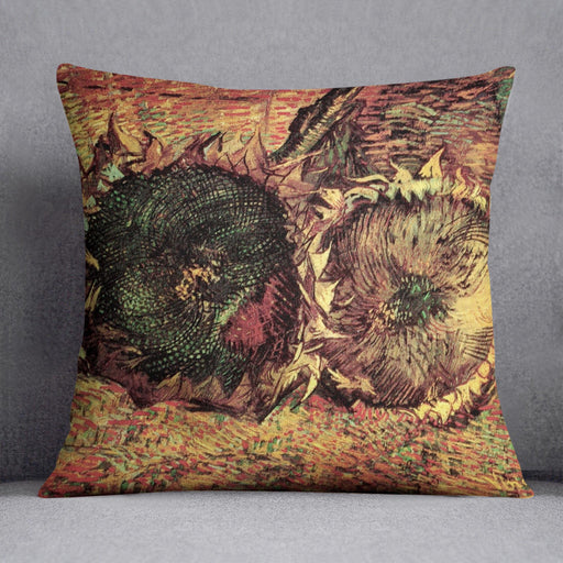 Two Cut Sunflowers 2 by Van Gogh Cushion