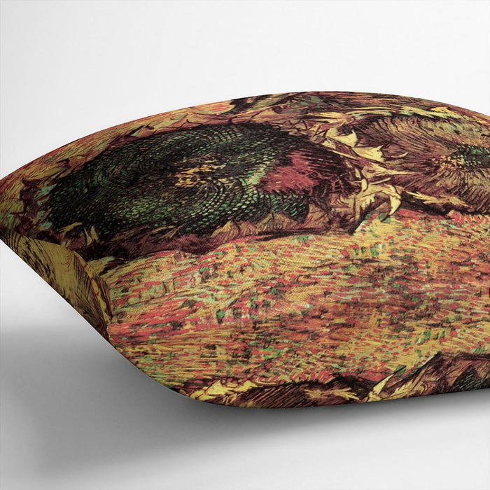 Two Cut Sunflowers 2 by Van Gogh Cushion