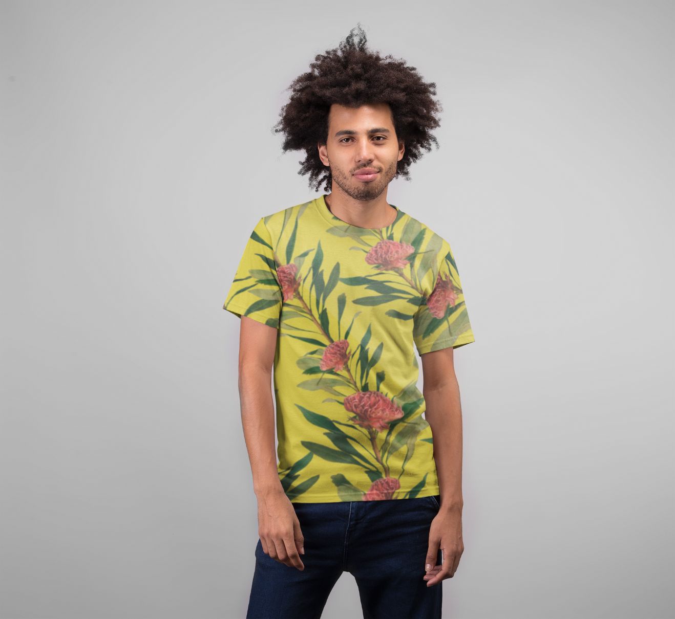 Vintage Flowers Premium Sublimation Adult T-Shirt