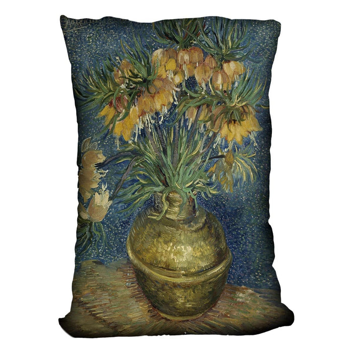 Van Gogh Fritillaries in a Copper Vase Cushion