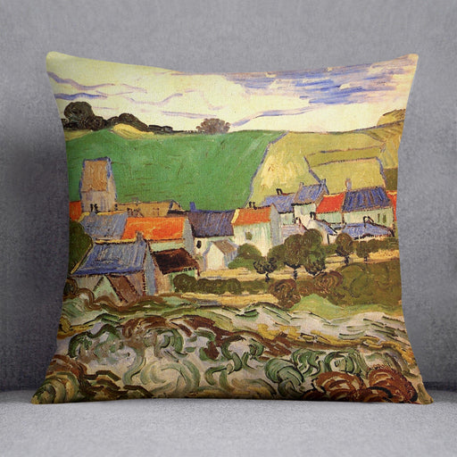 View of Auvers by Van Gogh Cushion