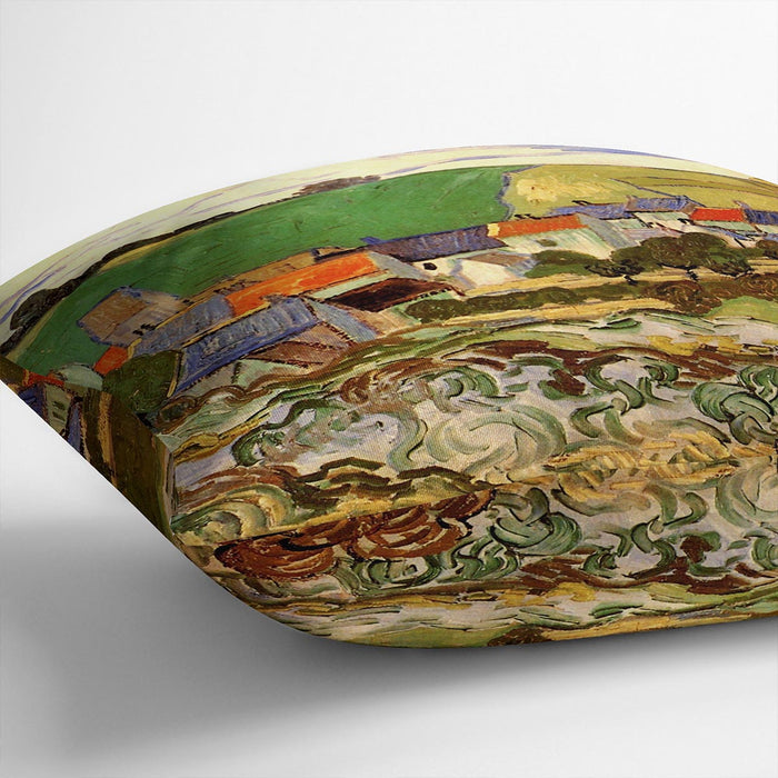 View of Auvers by Van Gogh Cushion