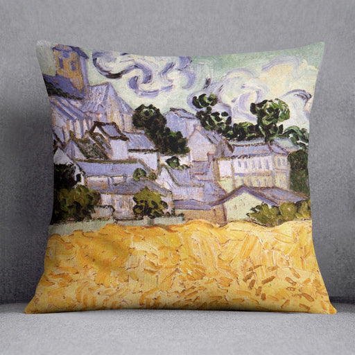 View of Auvers with Church by Van Gogh Cushion