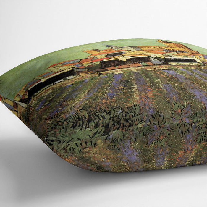 View of Saintes-Maries by Van Gogh Cushion