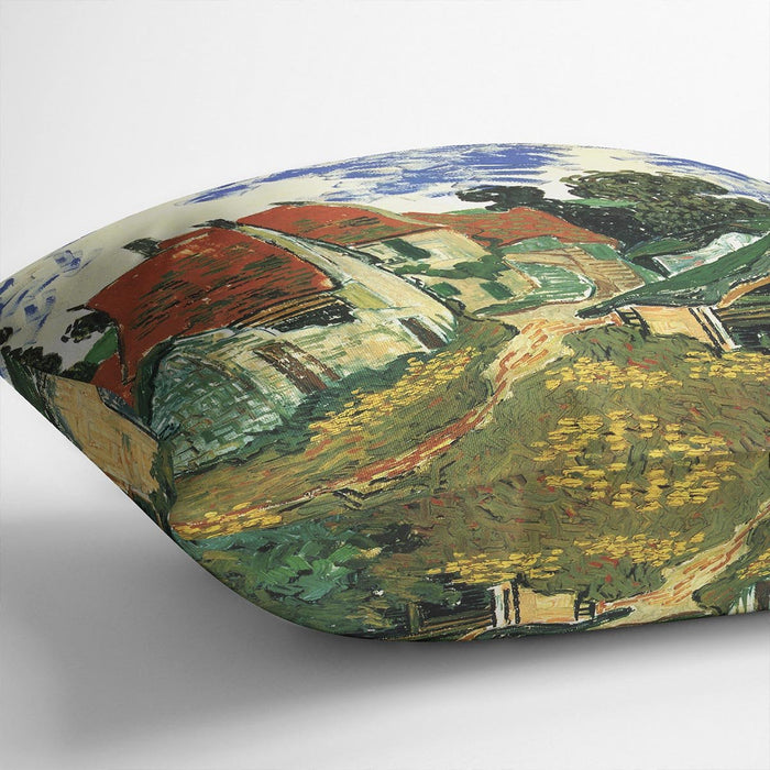Villages Street in Auvers by Van Gogh Cushion