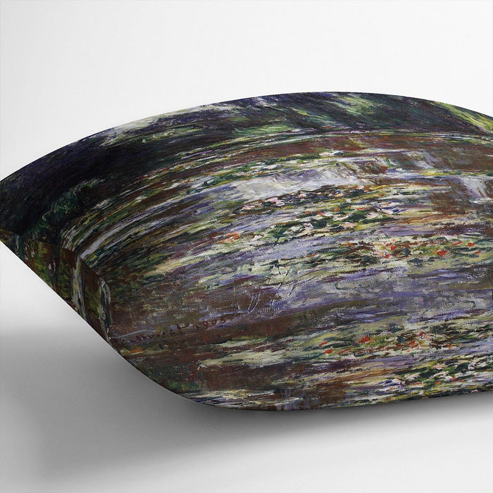 Water lilies water landscape 3 by Monet Cushion