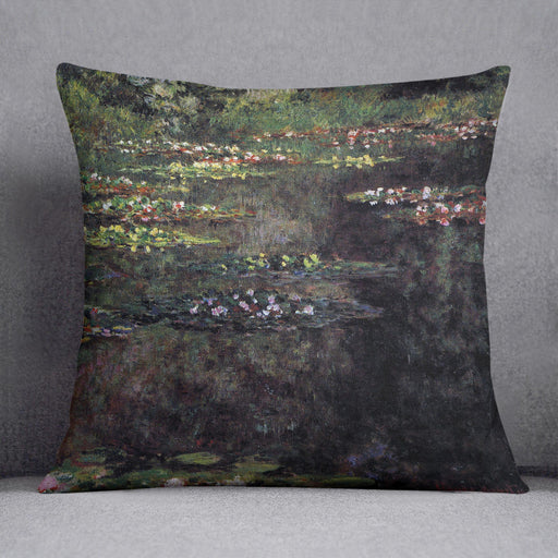 Water lilies water landscape 5 by Monet Cushion