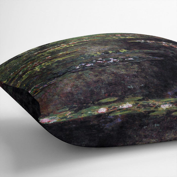 Water lilies water landscape 5 by Monet Cushion