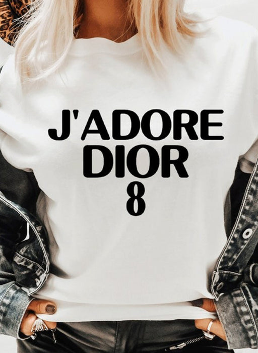 J'adore Number 8 Fashion Graphic Tee