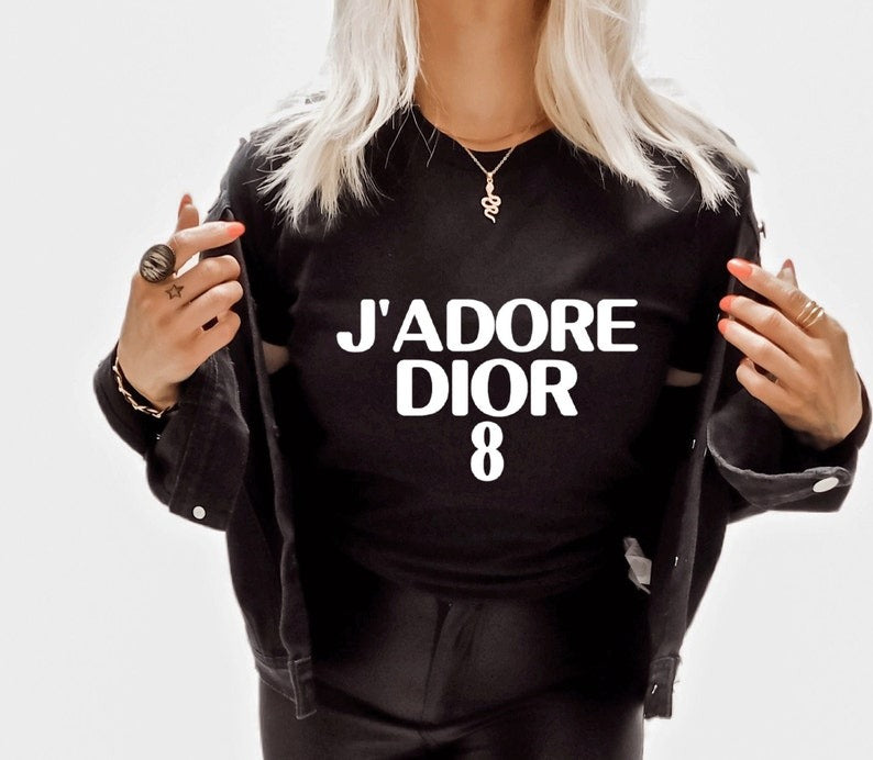 J'adore Number 8 Fashion Graphic Tee