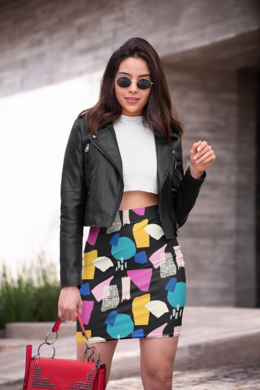 Abstract Pattren (19) Pencil Skirt