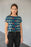 Abstract leaf Pattren All-Over Print Crop Tee