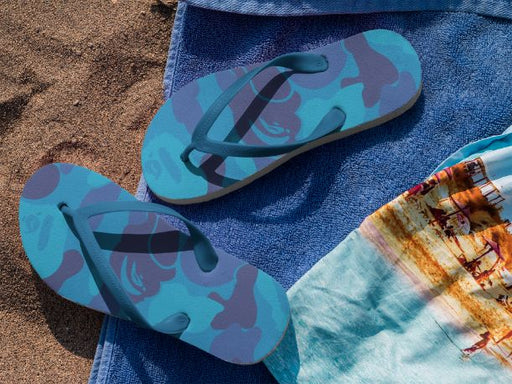 Alpine Blue Retro Flip Flops