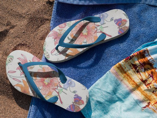 Alpine Flower Style Flip Flops