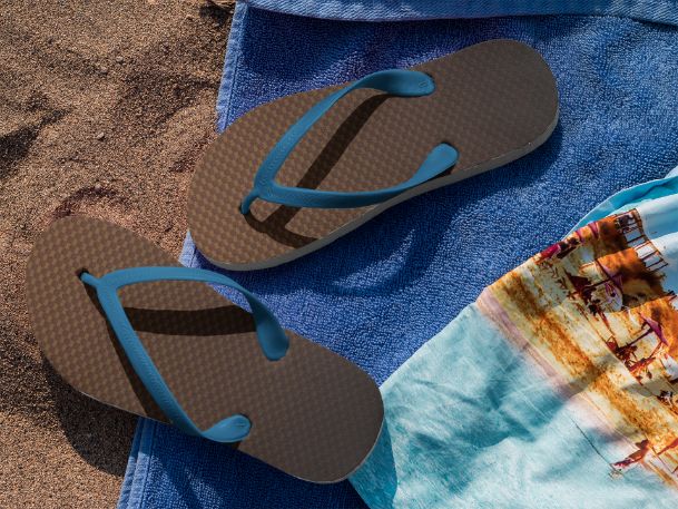 Alpine Pattern Flip Flops