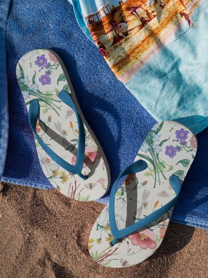 Awe Flower Flip Flops