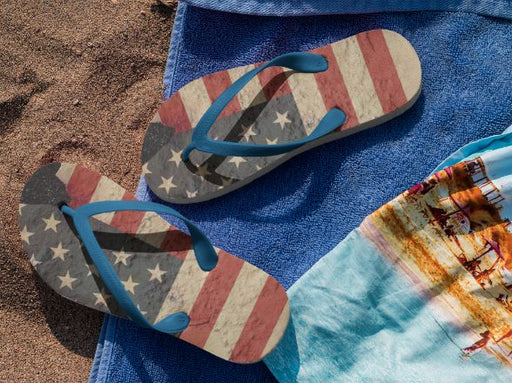 Awe Patrotic Flip Flops