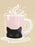 BLACK CAT ON PINK BACKGROUND Mug