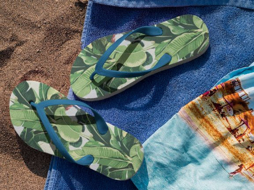 Banana leaves pattern Fitted Waist Sweater design Flip Flops