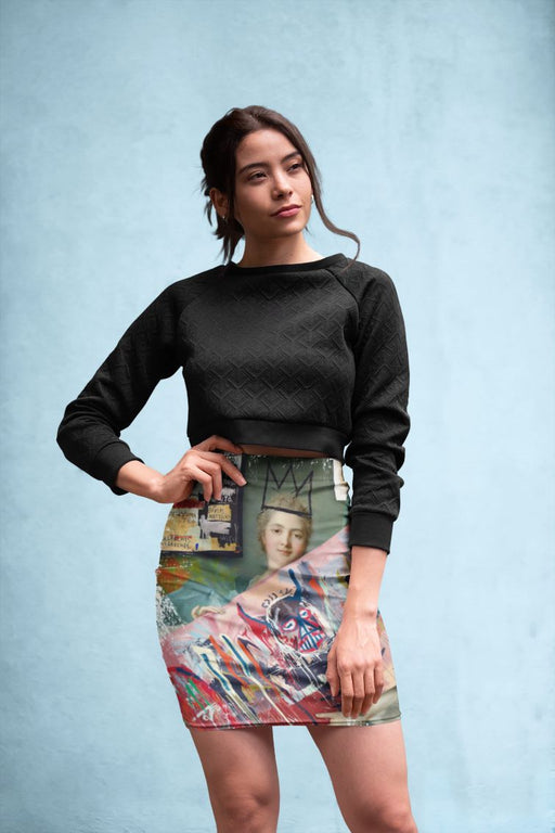 Basquiat Fan Pencil Skirt