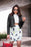 Bird Pattern Pencil Skirt