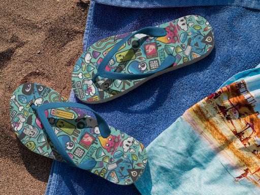 Blood Sweat Cartton Flip Flops