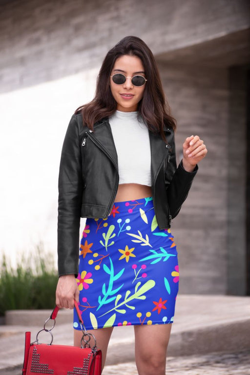 Blue Garden Kid's sweater (2) Pencil Skirt